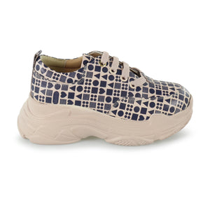 Classic Print Lavender Leather Sneaker