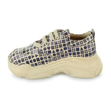 Load image into Gallery viewer, Classic Print Beige Leather Sneaker