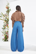 Load image into Gallery viewer, Embroidered Blue  Trouser